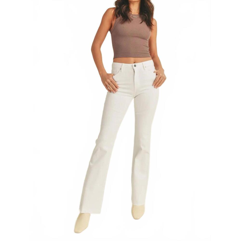 NEW JUST BLACK DENIM slim bootcut jeans in optic white